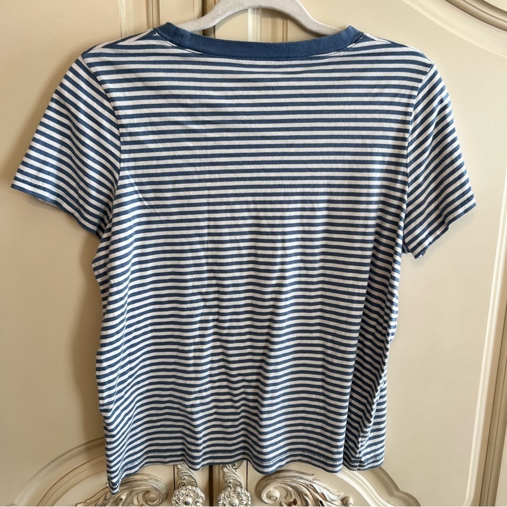 Madewell Striped Baby Tee, Relaxed Fit, 100% Cotton, Size Large - Picture 5 of 5